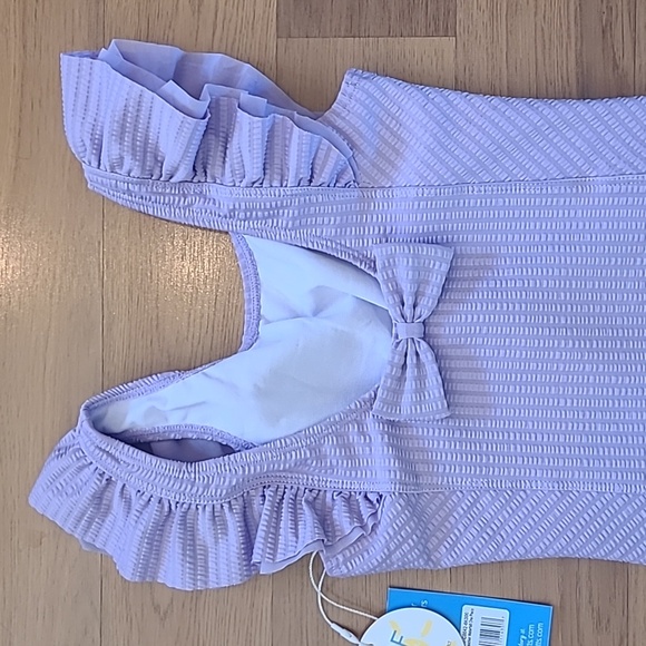 Girl Ruffle Butts Purple Swimsuit - Picture 3 of 3